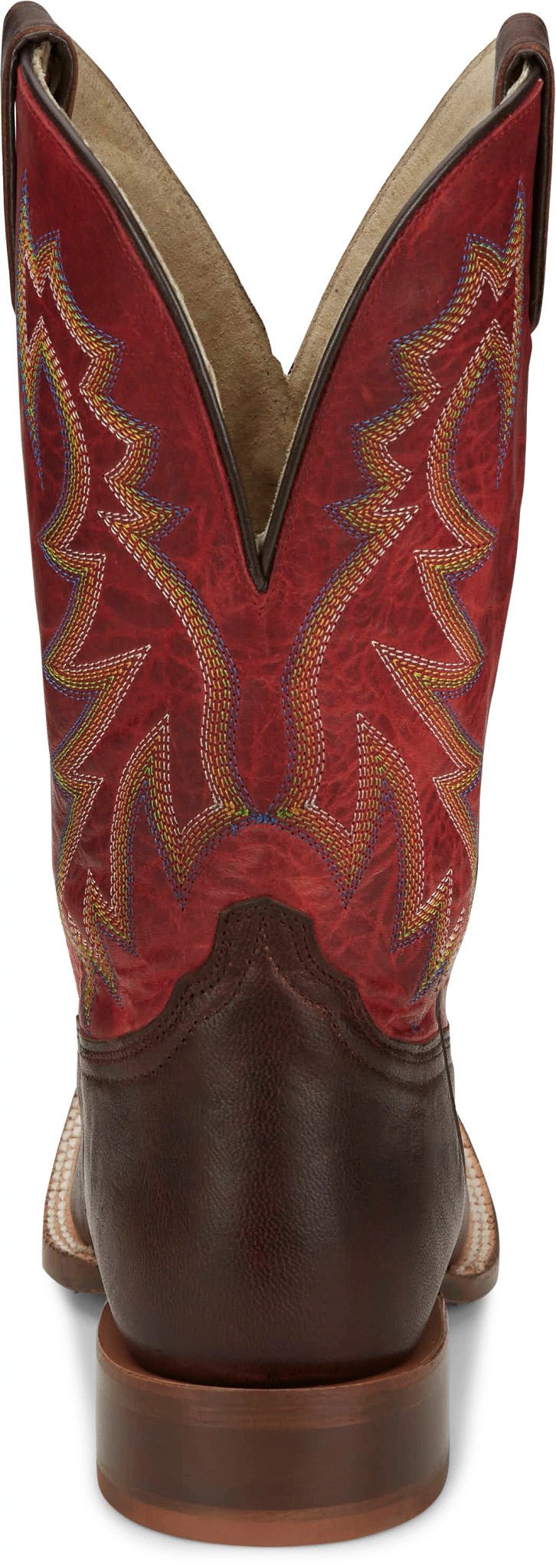 Tony Lama 11" Jinglebob Cognac Pull - On Square Toe Western Boots - TL3031 - 8D