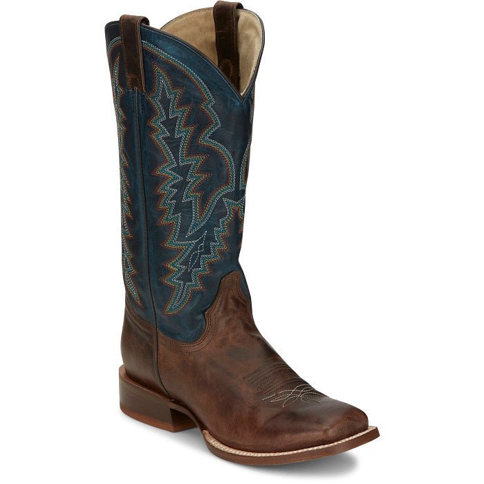 Tony Lama 13" Brown Tucson Square Toe Western Boots - TL3035 - 8D