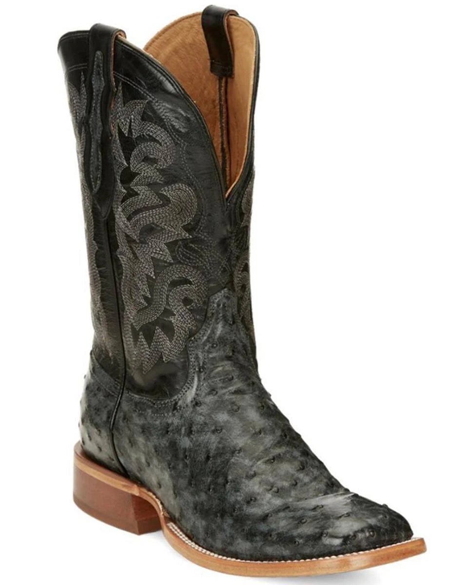 Tony Lama Men's 11" Moore Full Quill Wide Square Toe Western Boot - TL5355 - 8D