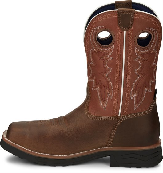 Tony Lama Men's 11" Waterproof Fireball Brown Square Composite Toe Work Boot - TW3300 - 7D