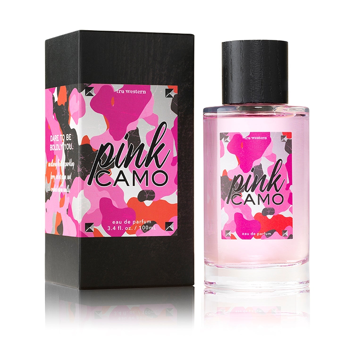 Pink Camo Perfume by Tru Fragrance and Beauty - Fruity Floral Scent for Women - Cassis, Velvet Plum, Warm Vanilla - Bright, Sweet and Feminine - 1.7 oz - 94912