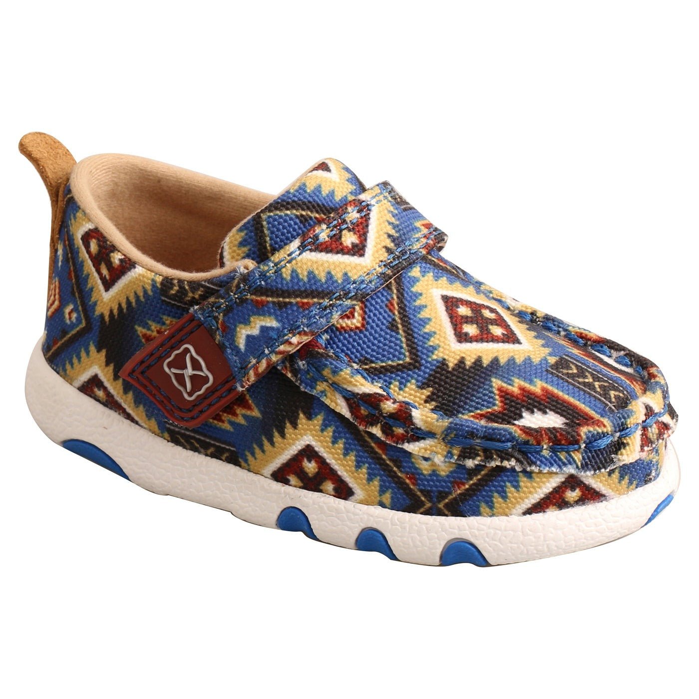 Twisted X Infant Blue Multi Aztec Driving Moc Shoes - ICA0019 - 2