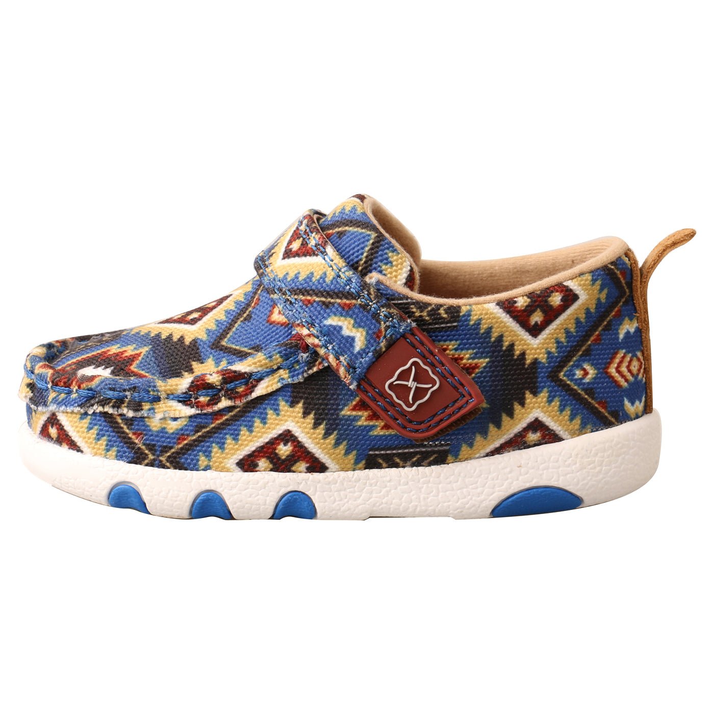 Twisted X Infant Blue Multi Aztec Driving Moc Shoes - ICA0019 - 2