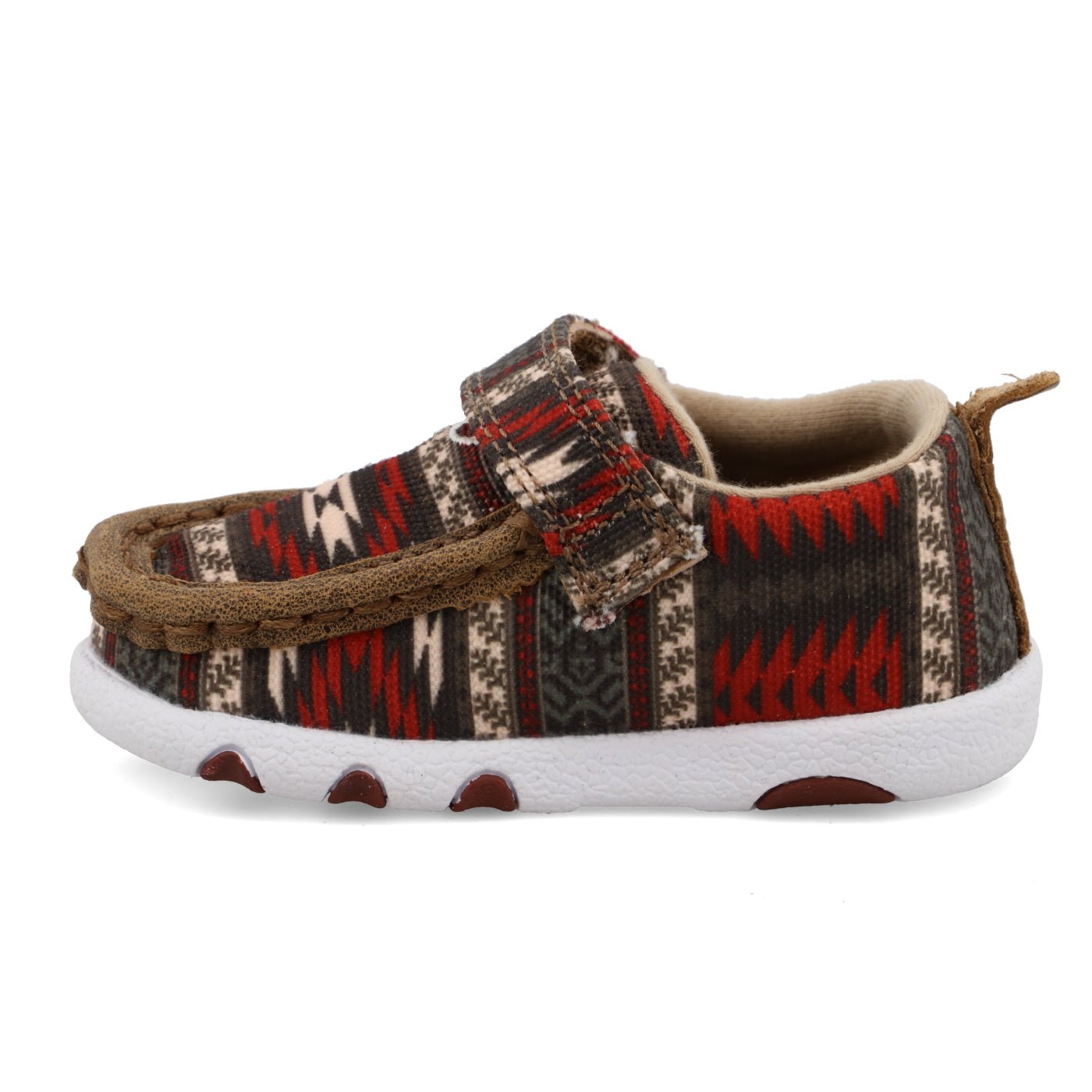 Twisted X Infant Hooey Loper Red Multicolor Aztec Driving Moc Shoes - IHYC001 - 2