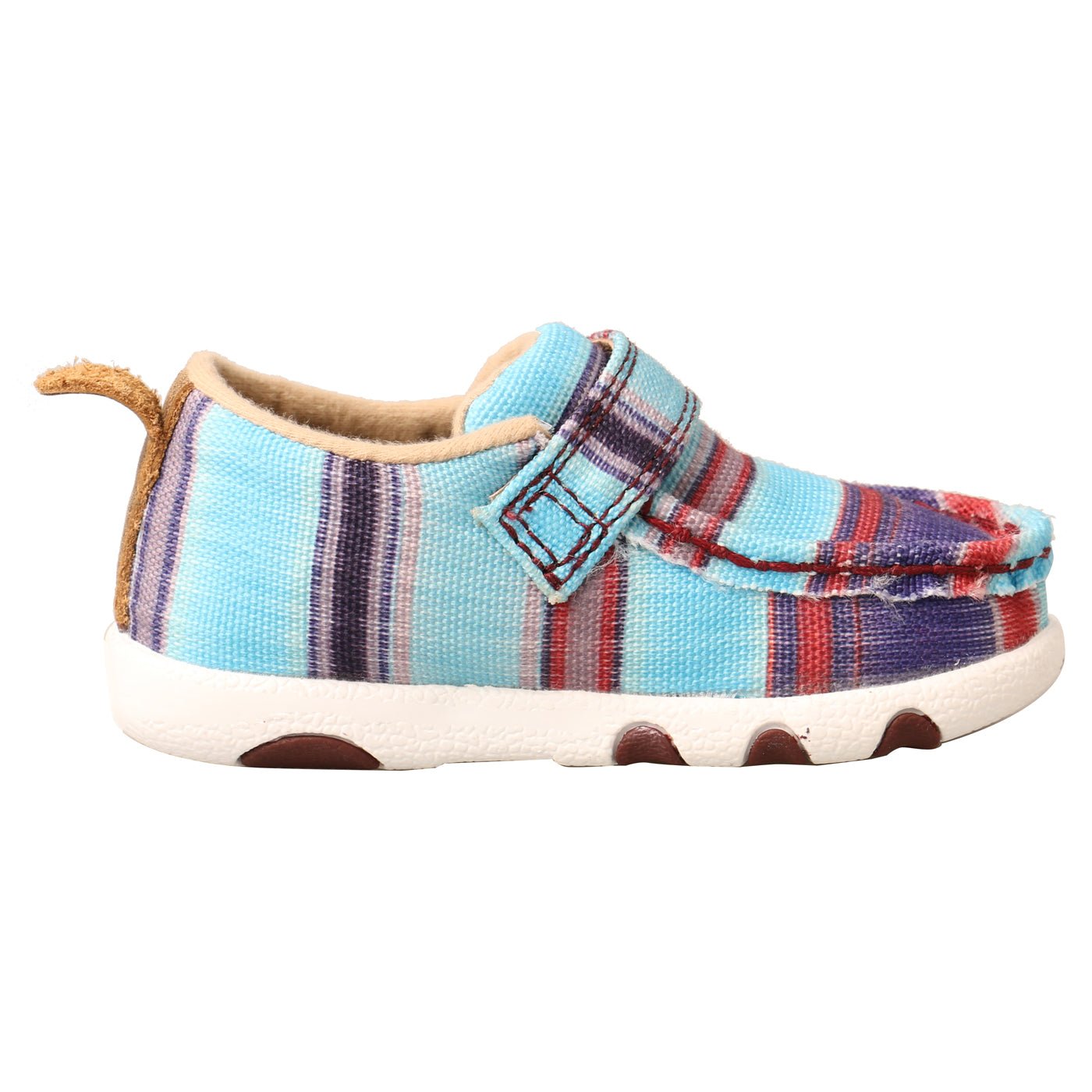 Twisted X Infant Hooey Loper Serape Blue Multicolor Driving Moc Shoes - IHYC003 - 2