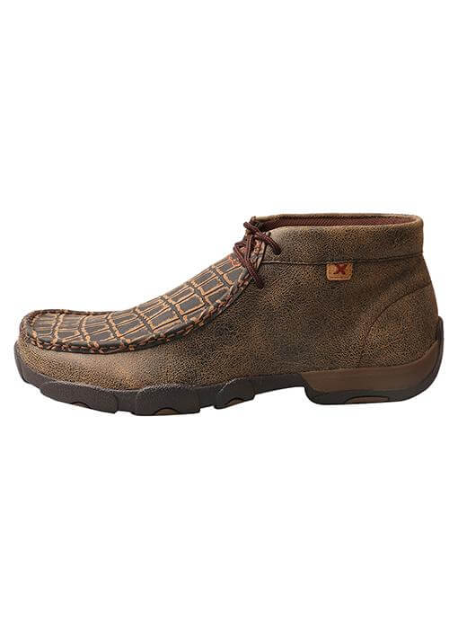 Twisted X Men's Caiman Print & Brown Chukka Driving Moc - MDM0067 - 7M