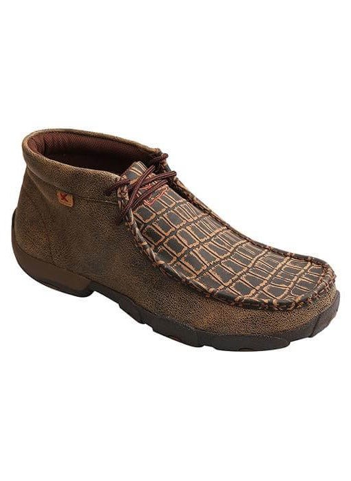 Twisted X Men's Caiman Print & Brown Chukka Driving Moc - MDM0067 - 7M