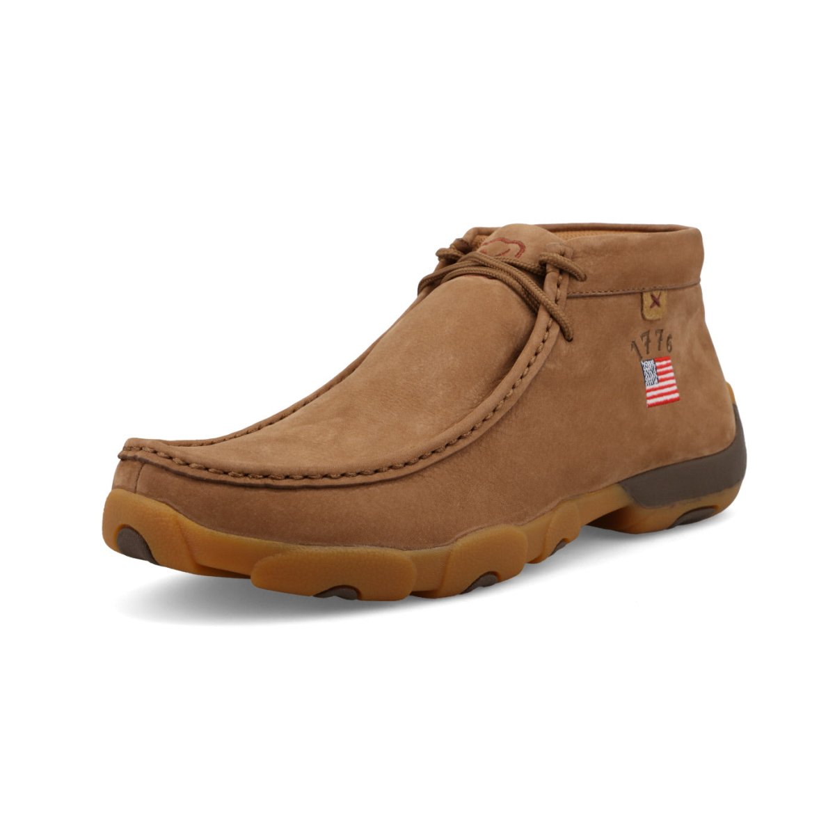 Twisted X Men's Chukka Driving Moc - Camel & American Flag - Boots Etc