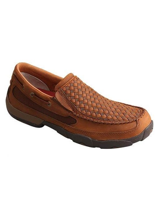 Twisted X Men's Oiled Saddle Slip - On Driving Moc - MDMS017 - 7M