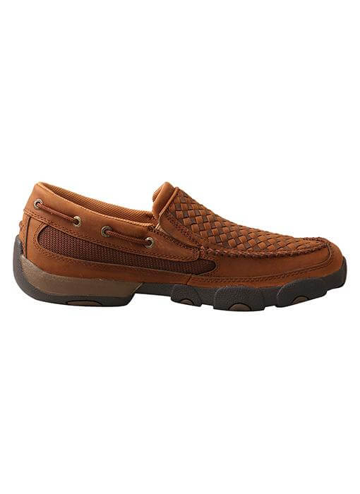 Twisted X Men's Oiled Saddle Slip - On Driving Moc - MDMS017 - 7M