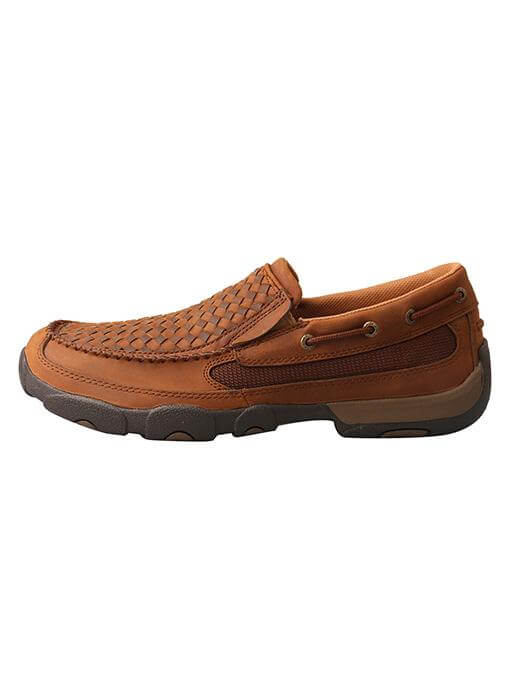 Twisted X Men's Oiled Saddle Slip - On Driving Moc - MDMS017 - 7M