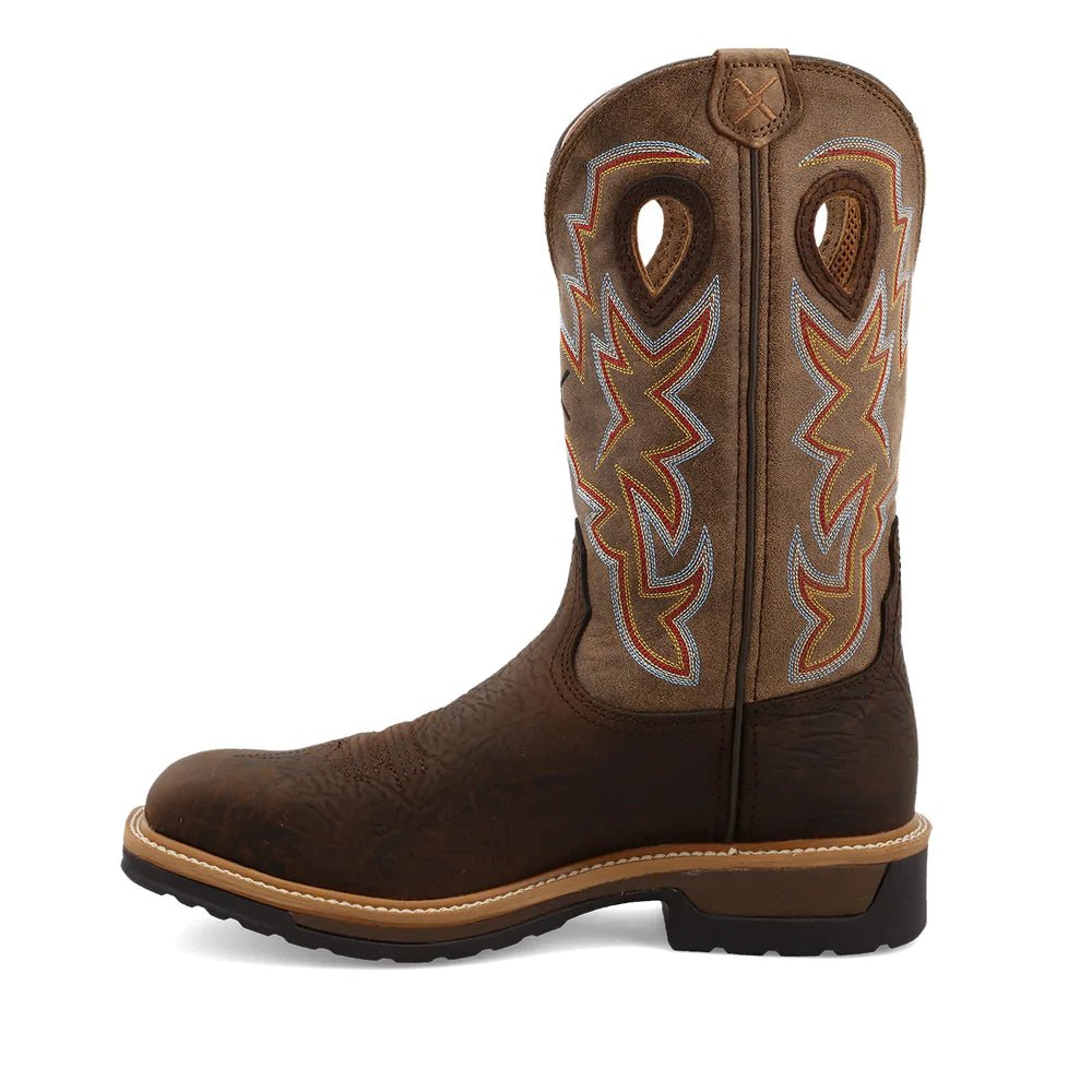 Twisted X Men's 12" Square Alloy Toe Lite Western Work Boot - MLCA001 - 7D