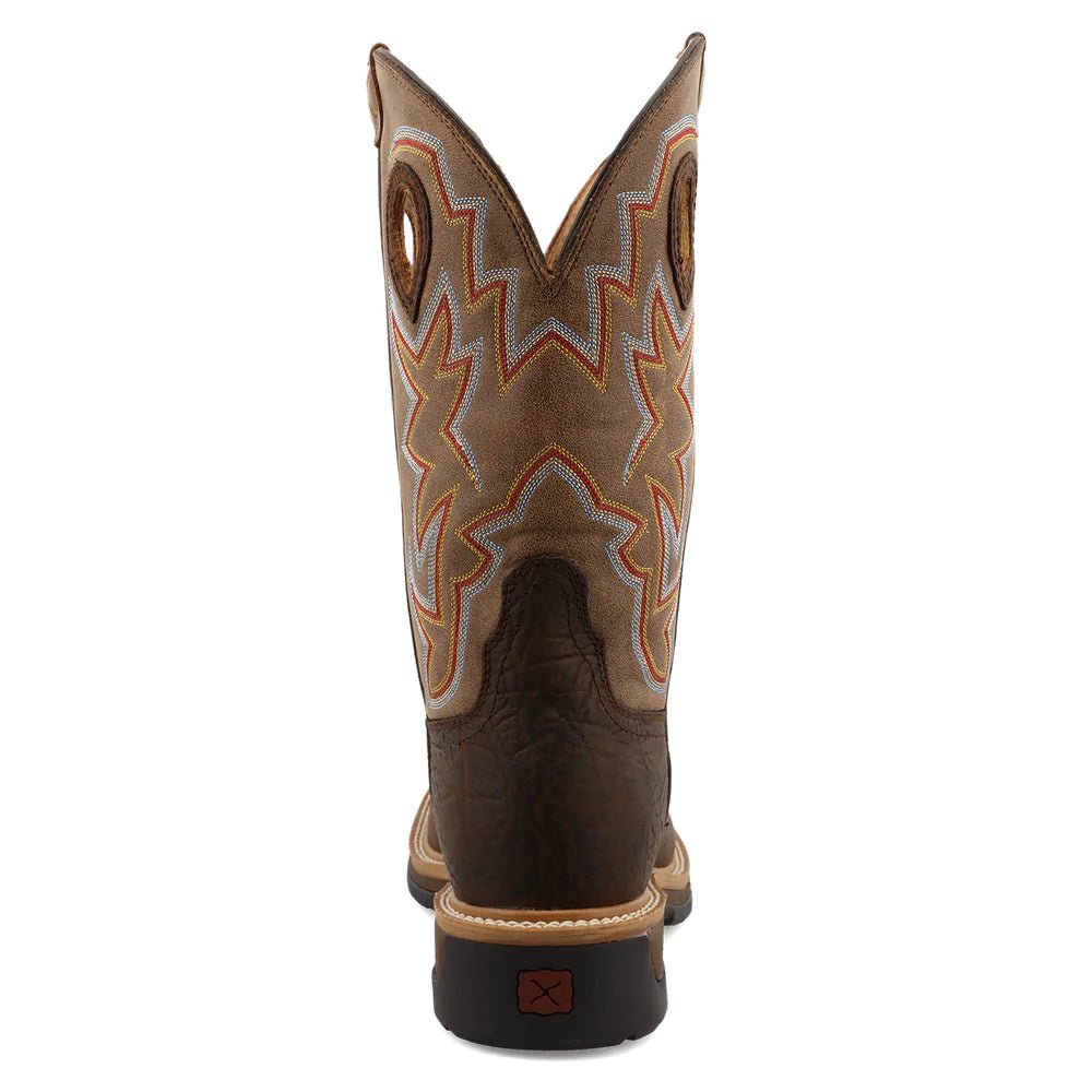 Twisted X Men's 12" Square Alloy Toe Lite Western Work Boot - MLCA001 - 7D