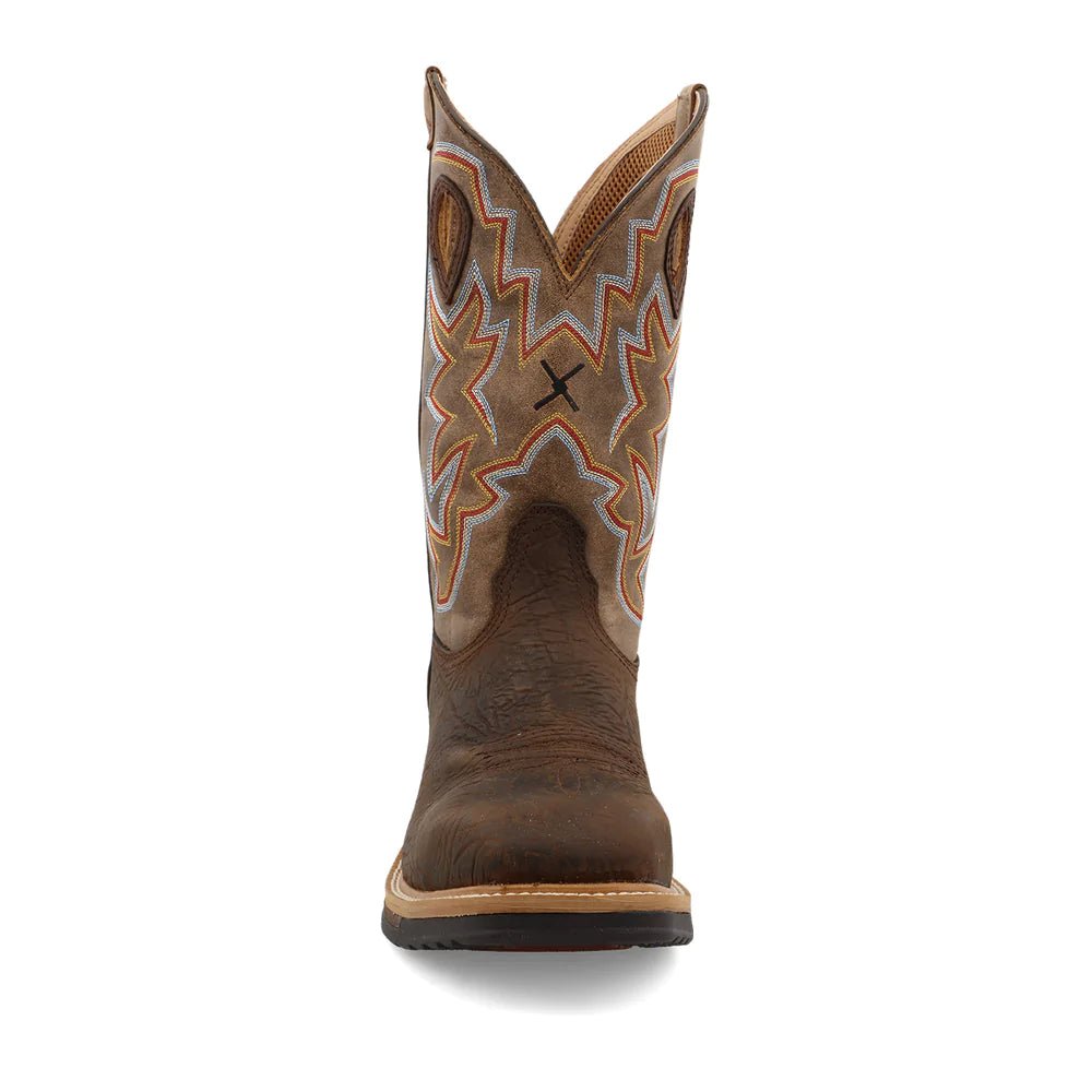 Twisted X Men's 12" Square Alloy Toe Lite Western Work Boot - MLCA001 - 7D