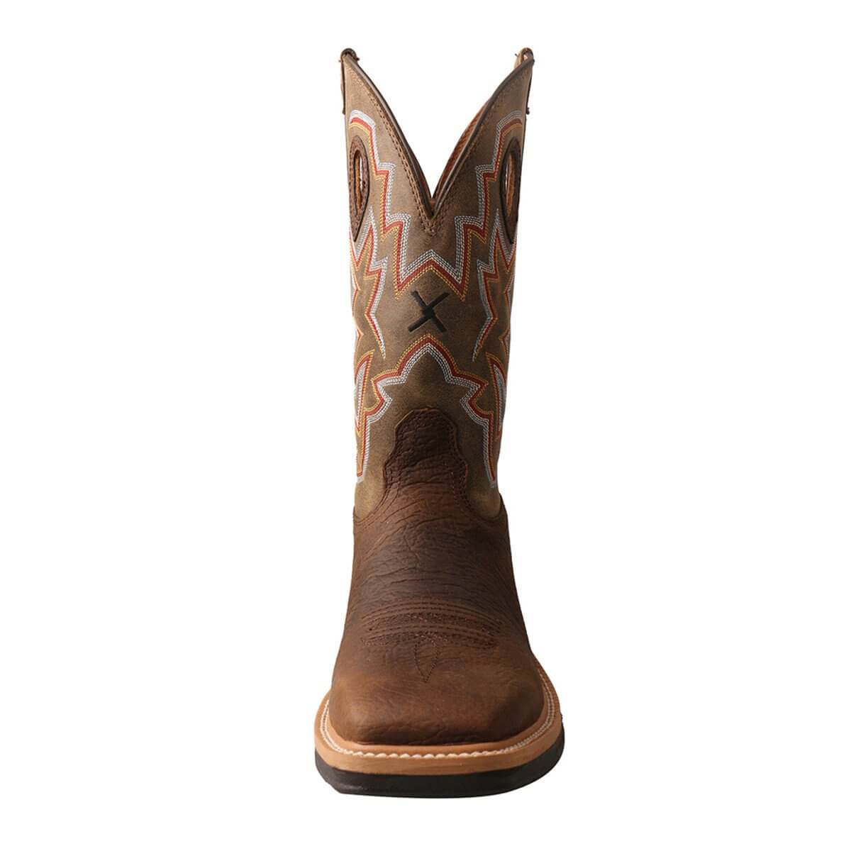 Twisted X Men's 12" Lite Western Square Toe Work Boot - MLCW022 - 7D