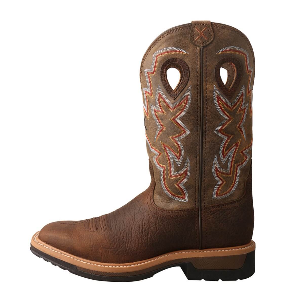 Twisted X Men's 12" Lite Western Square Toe Work Boot - MLCW022 - 7D