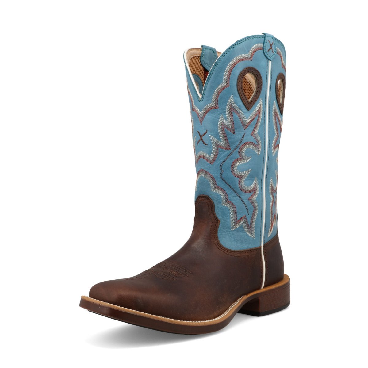 Twisted X Men's 13" Top Hand - Dark Brown & Lagoon - MTH0031-7D