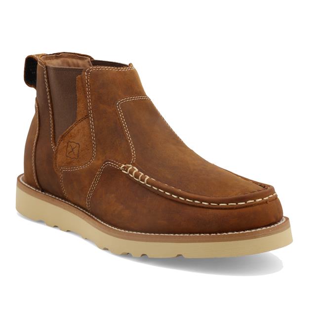 Twisted X Men's 6" Rawhide Work Chelsea Wedge Sole Boot - MWWNW01-7M