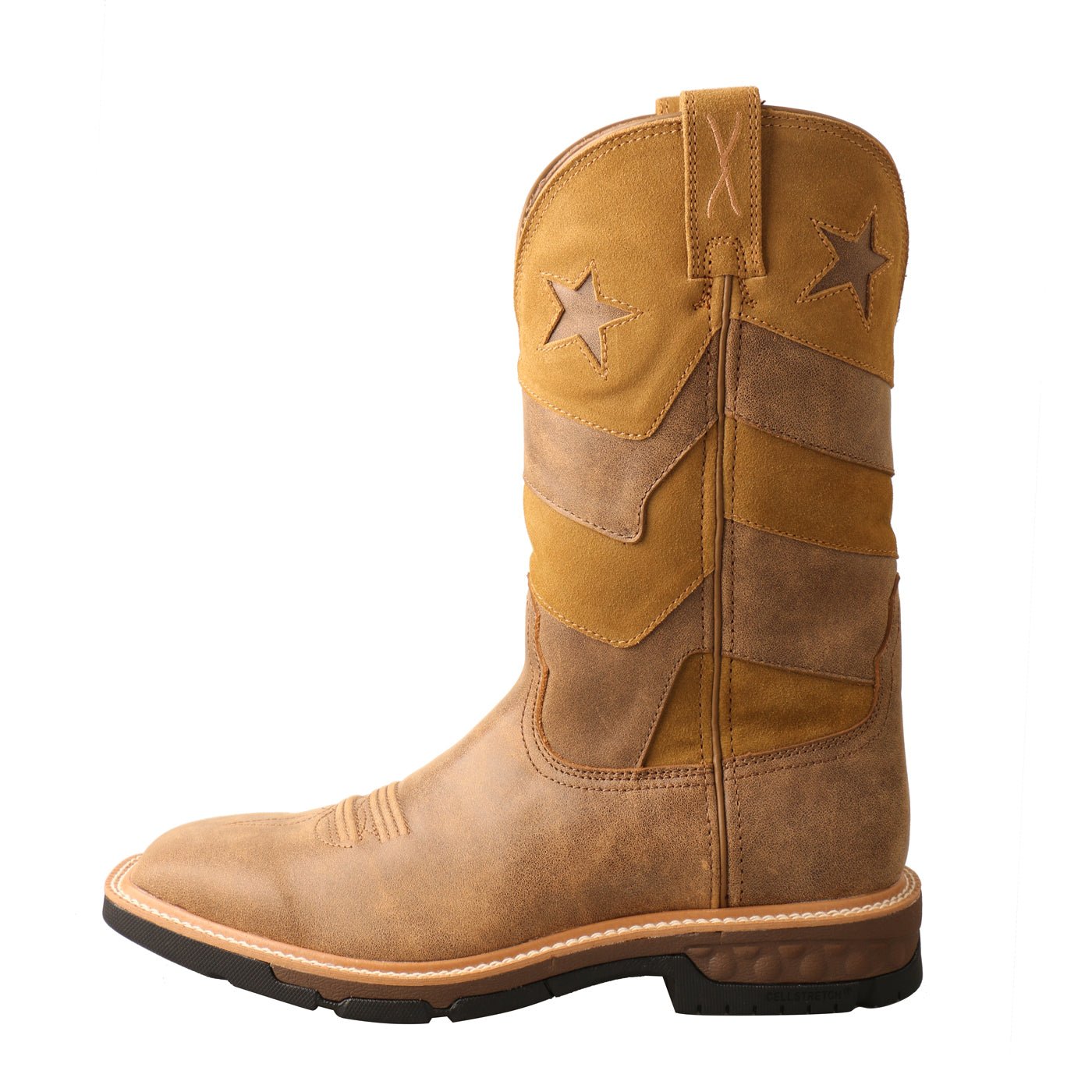 Twisted X Men's 12" VFW Square Toe Western Work Boot - MXB0009 - 7D