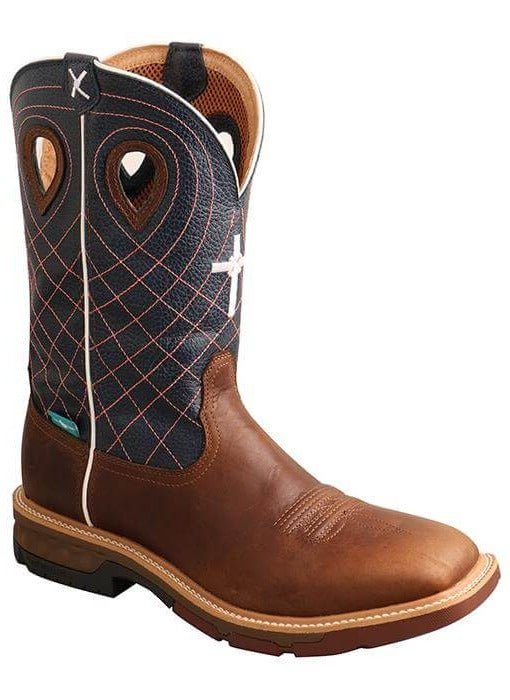 Twisted X Men's 12" Waterproof CellStretch Square Alloy Toe Work Boot - MXBAW01 - 7D