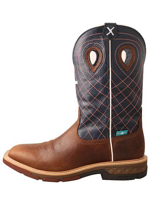 Twisted X Men's 12" Waterproof CellStretch Square Alloy Toe Work Boot - MXBAW01 - 7D