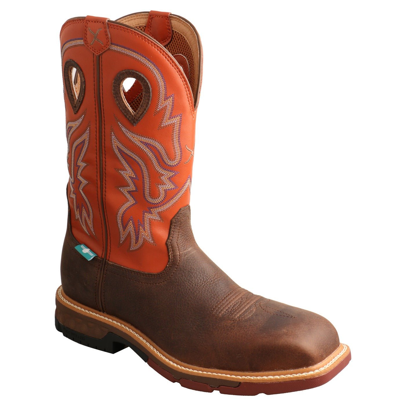 Twisted X Men's 12" Nano Square Composite Toe Western Work Boot - MXBNW03 - 7D