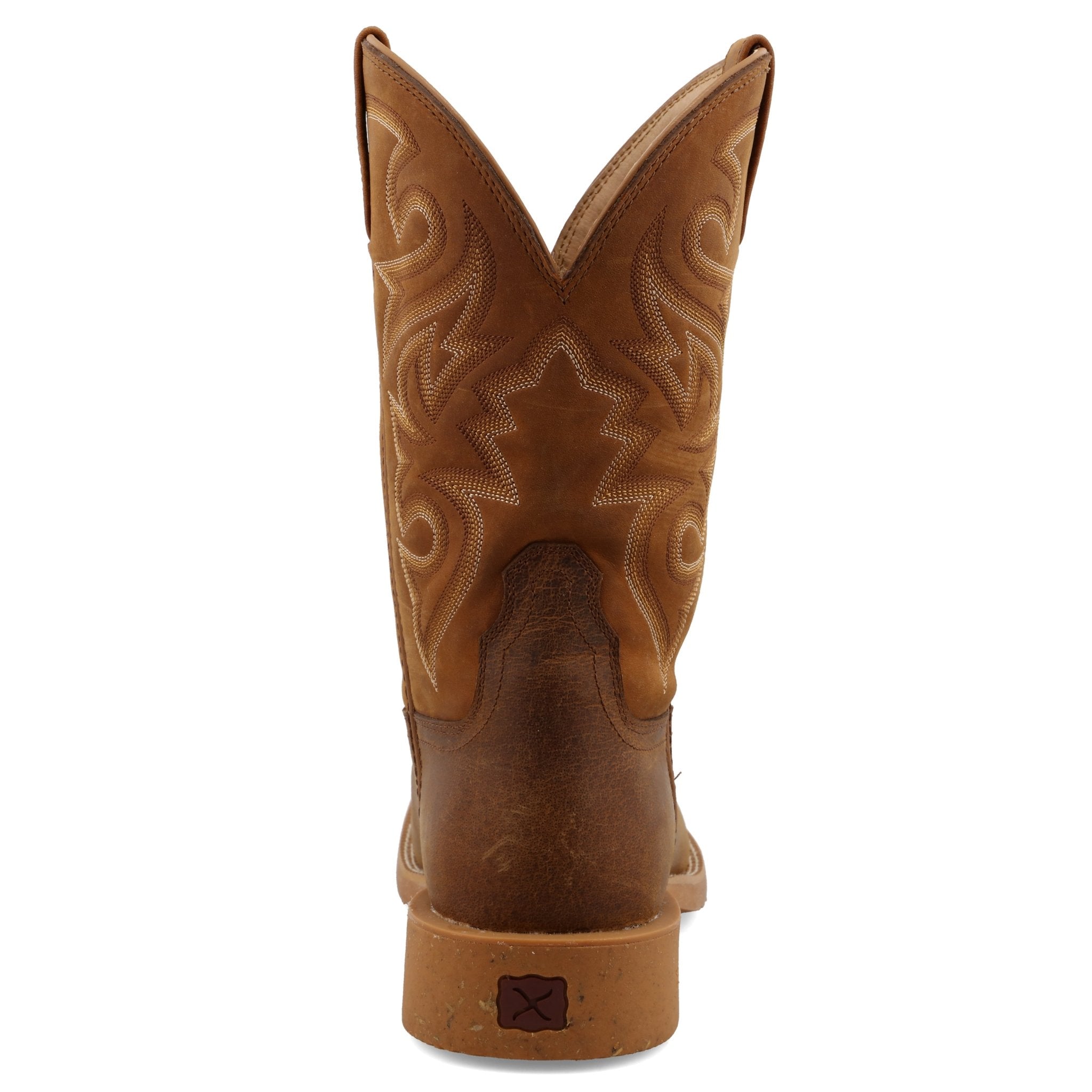 Twisted X Men's 11" Saddle and Rustic Orange Wide Square Toe Tech X Boot - MXTR005 - 8B