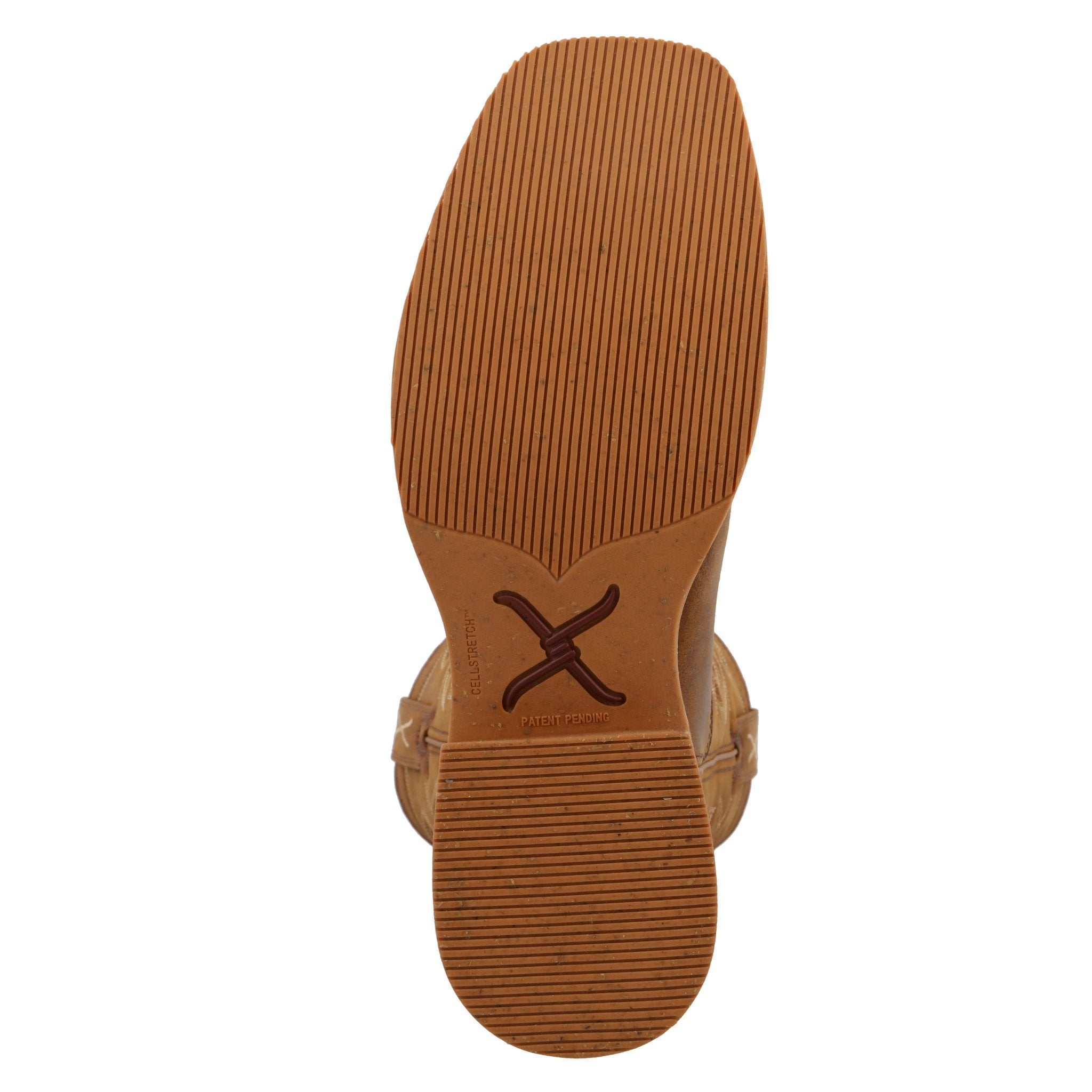 Twisted X Men's 11" Saddle and Rustic Orange Wide Square Toe Tech X Boot - MXTR005 - 8B