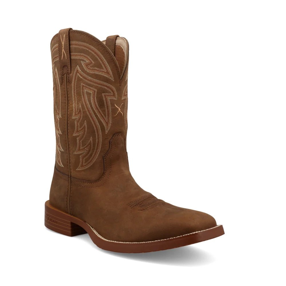 Twisted X Men's 11" Tech X Coffee Square Toe Western Boots - MXTR016 - 7D