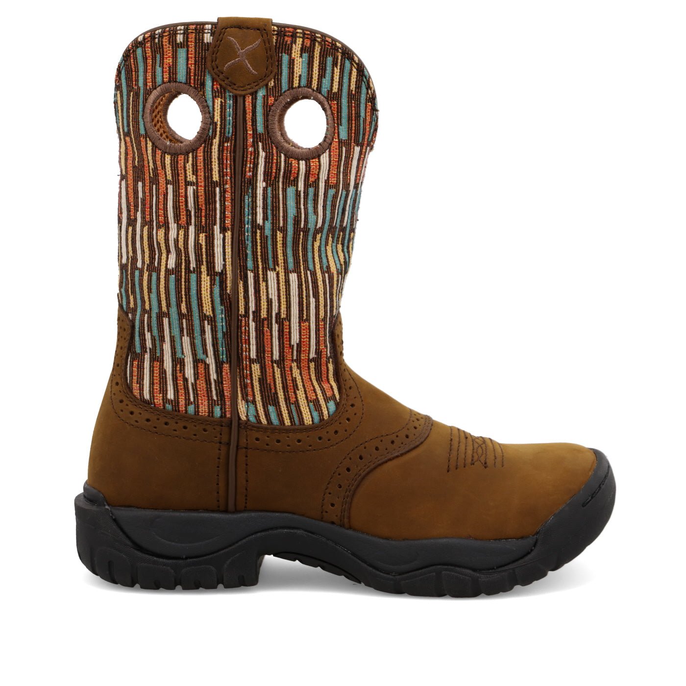 Twisted X Women's 9" Brown All Around Round Toe Work Boot - WAB0013 - 5.5M