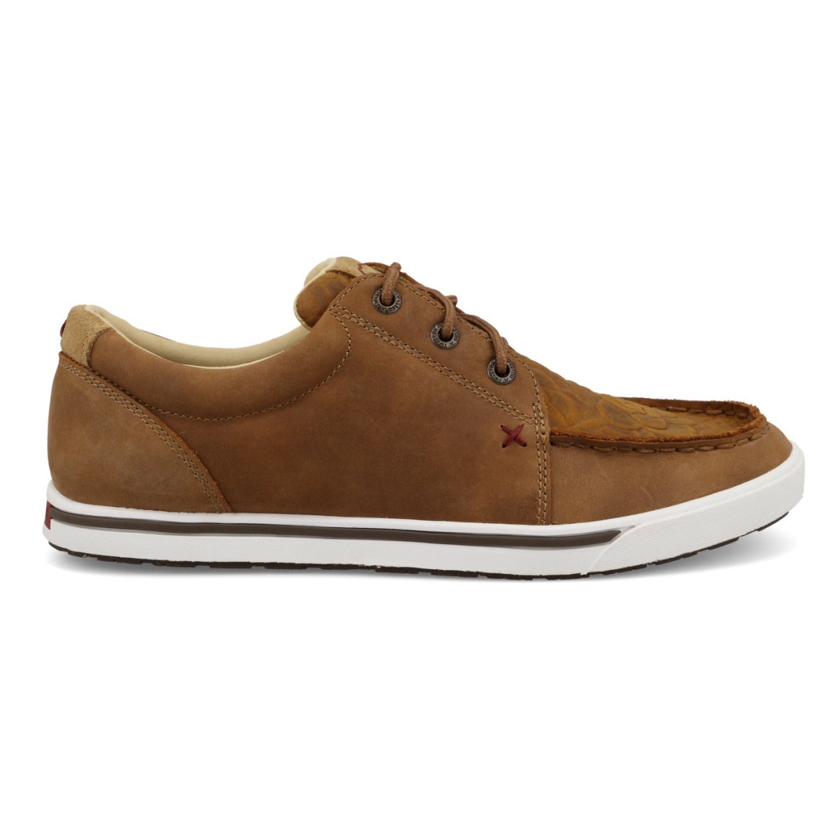 Twisted X Women's KICKS Almond Leather Upper & Rose Embossed - WCA0098-5.5M