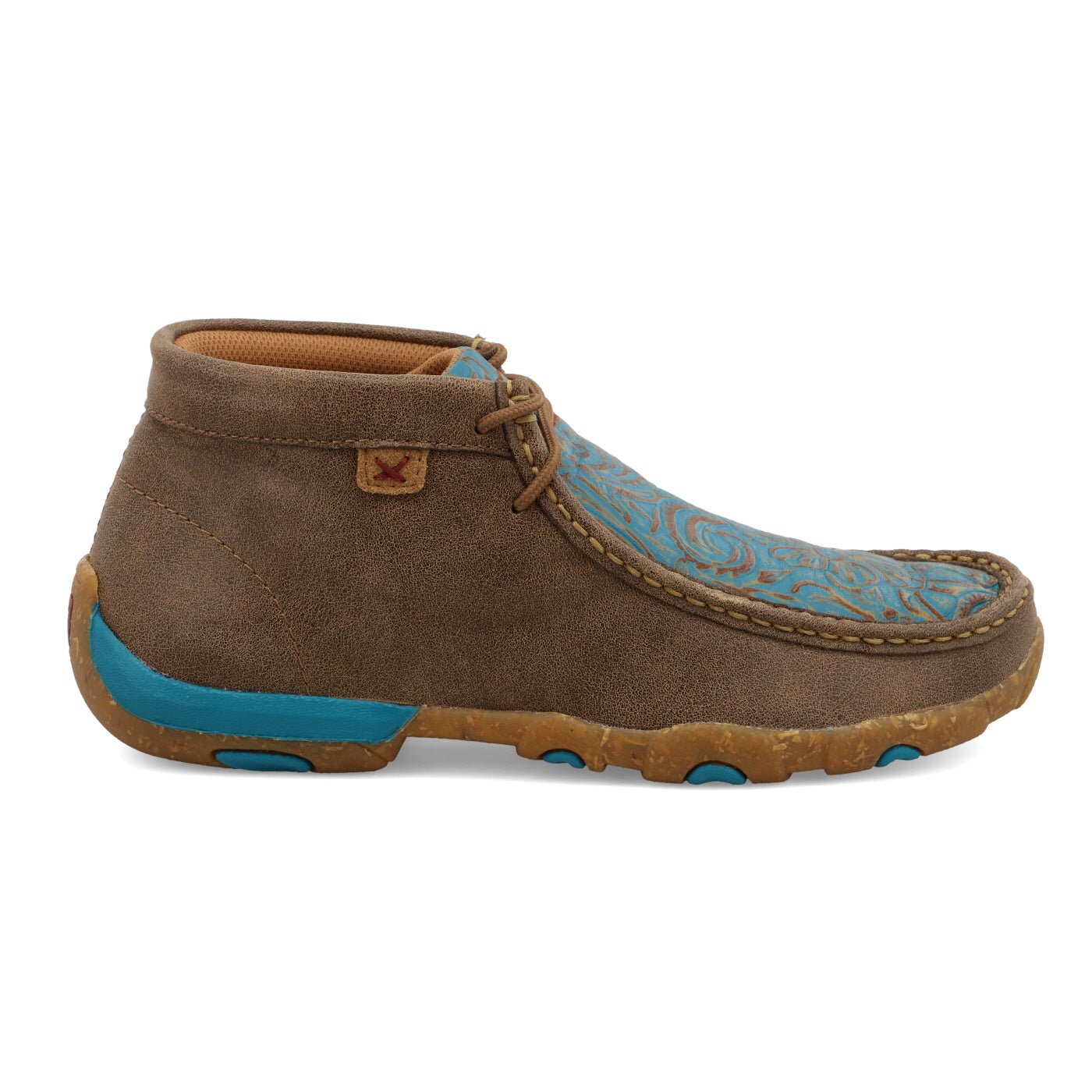 Twisted X Women's Chukka Driving Moc Bomber & Turquoise - WDM0148 - 5.5M