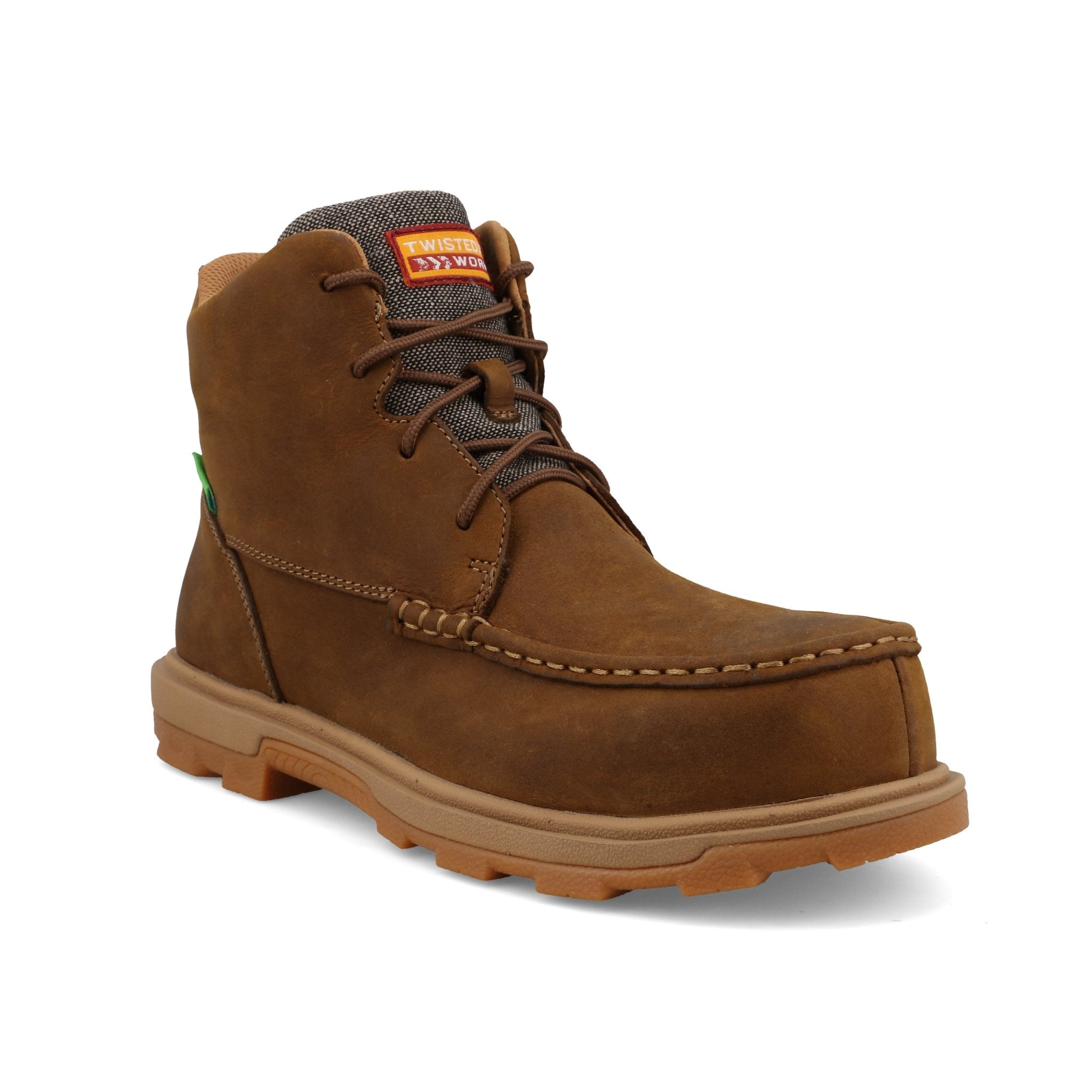 Twisted X Men's 6" Distressed Saddle and Eco Dust Nano Toe Ulttralite X Work Boot - WULN001 - 5.5M