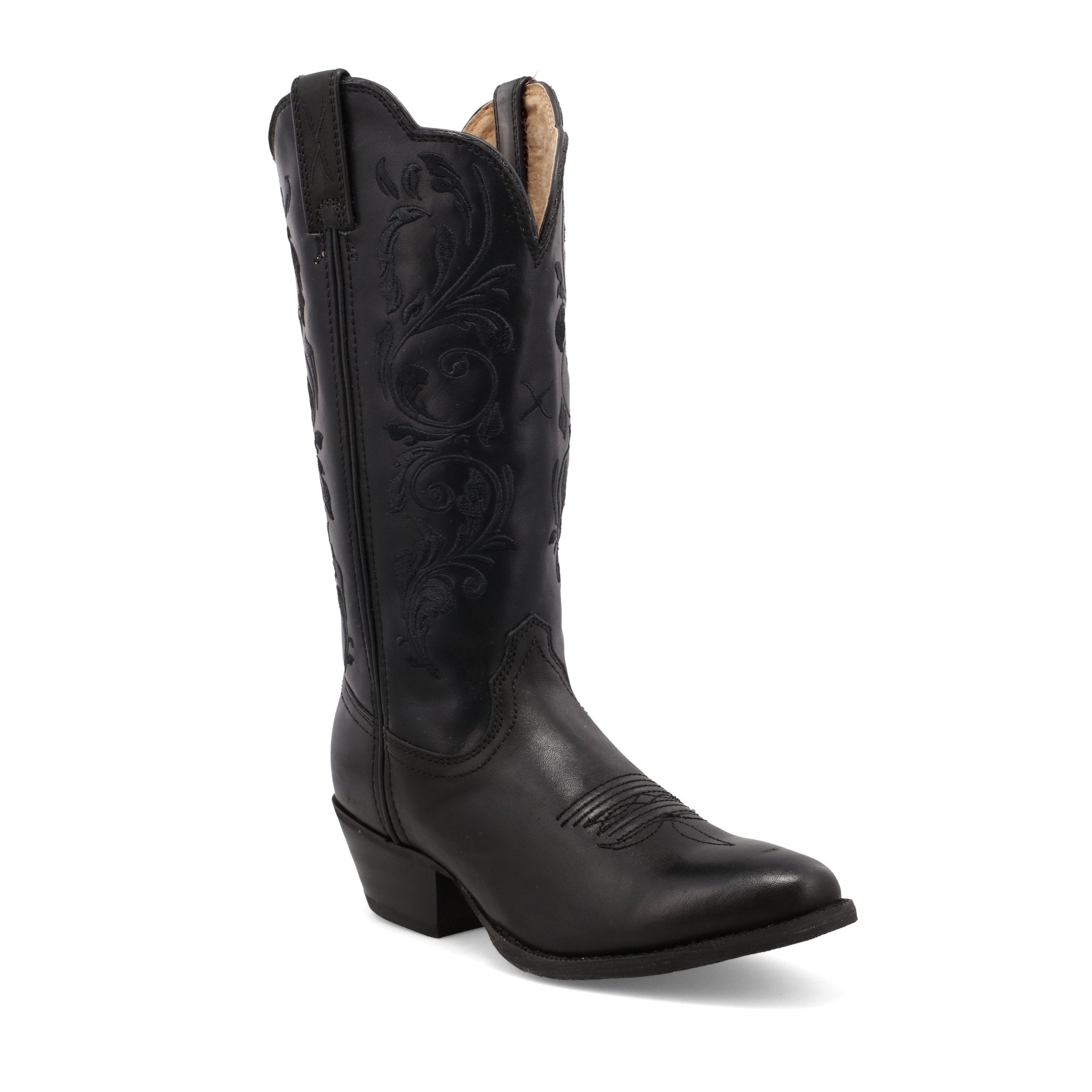 Twisted X Women's 12" Round Toe Black Western Boot - WWT0038 - 5.5B