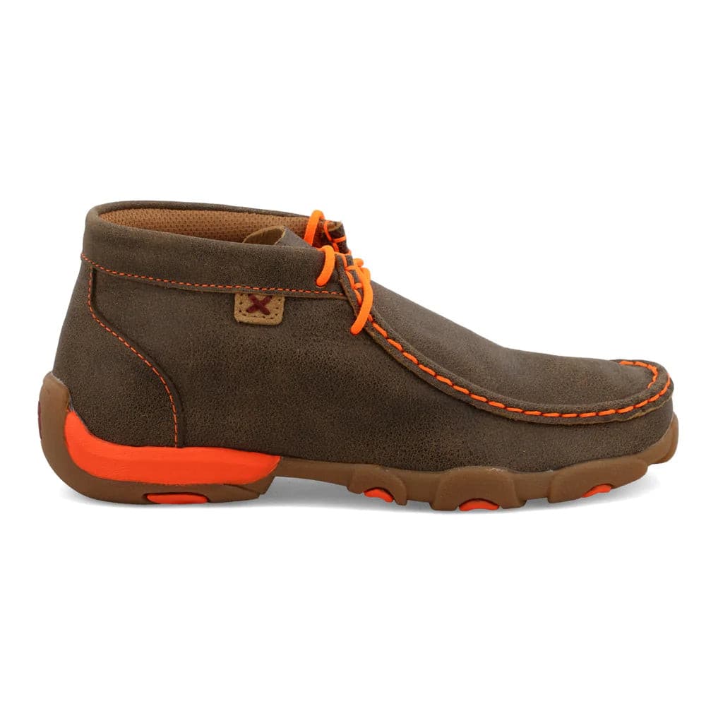 Twisted X Kids' Bomber & Neon Orange Chukka Driving Moc Shoes - YDM0006 - 13.5M