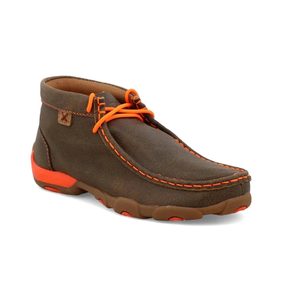 Twisted X Kids' Bomber & Neon Orange Chukka Driving Moc Shoes - YDM0006 - 13.5M