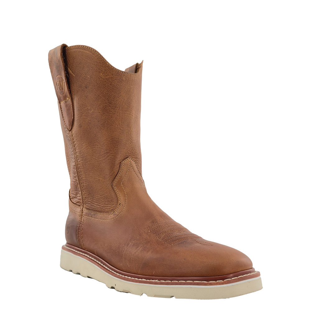 R. Watson RW Ranch Tan Renegade Cowhide Leather Square Toe Boot