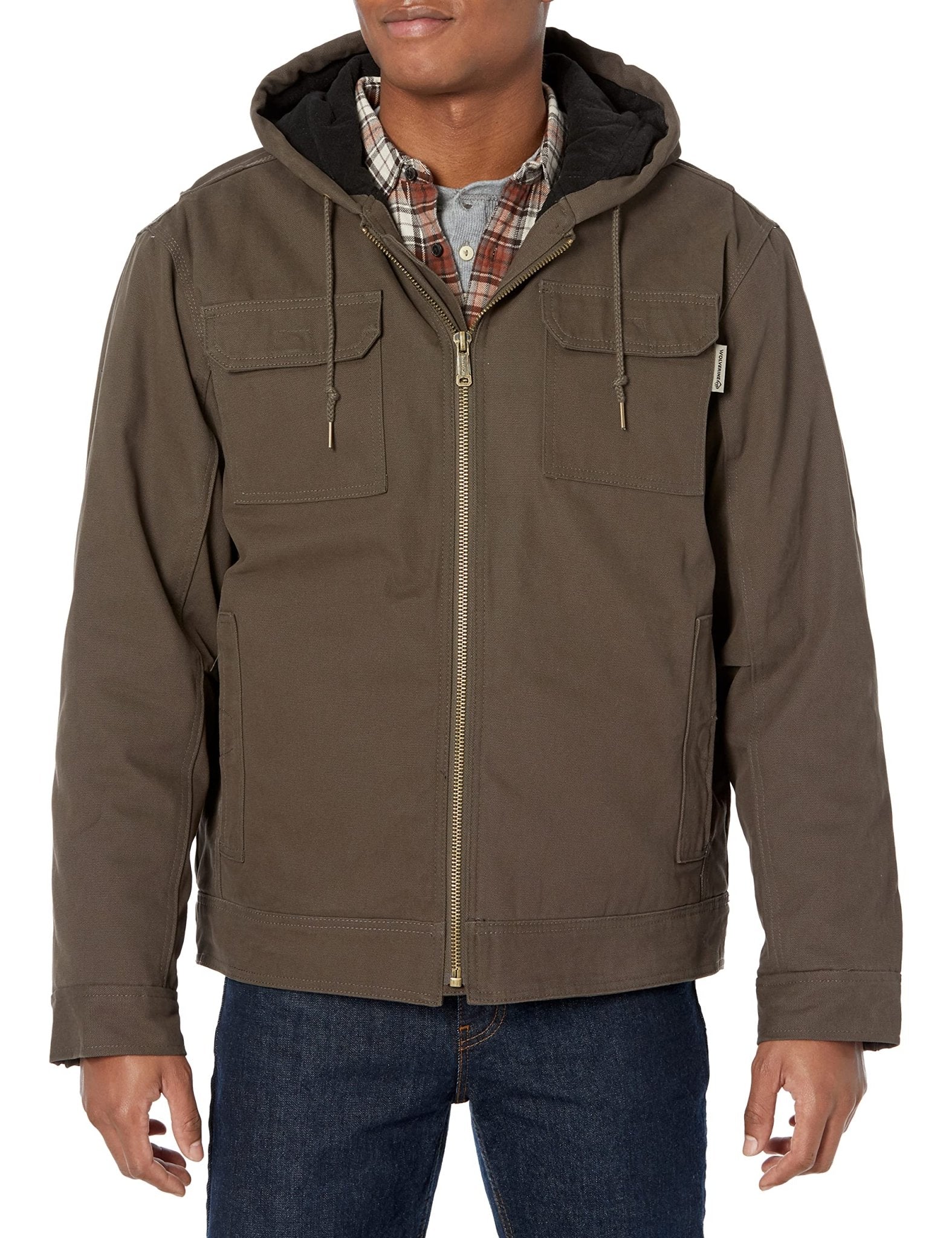 Wolverine Men's Lockhart Canvas Black Olive Jacket - W1204970 - 241 - S