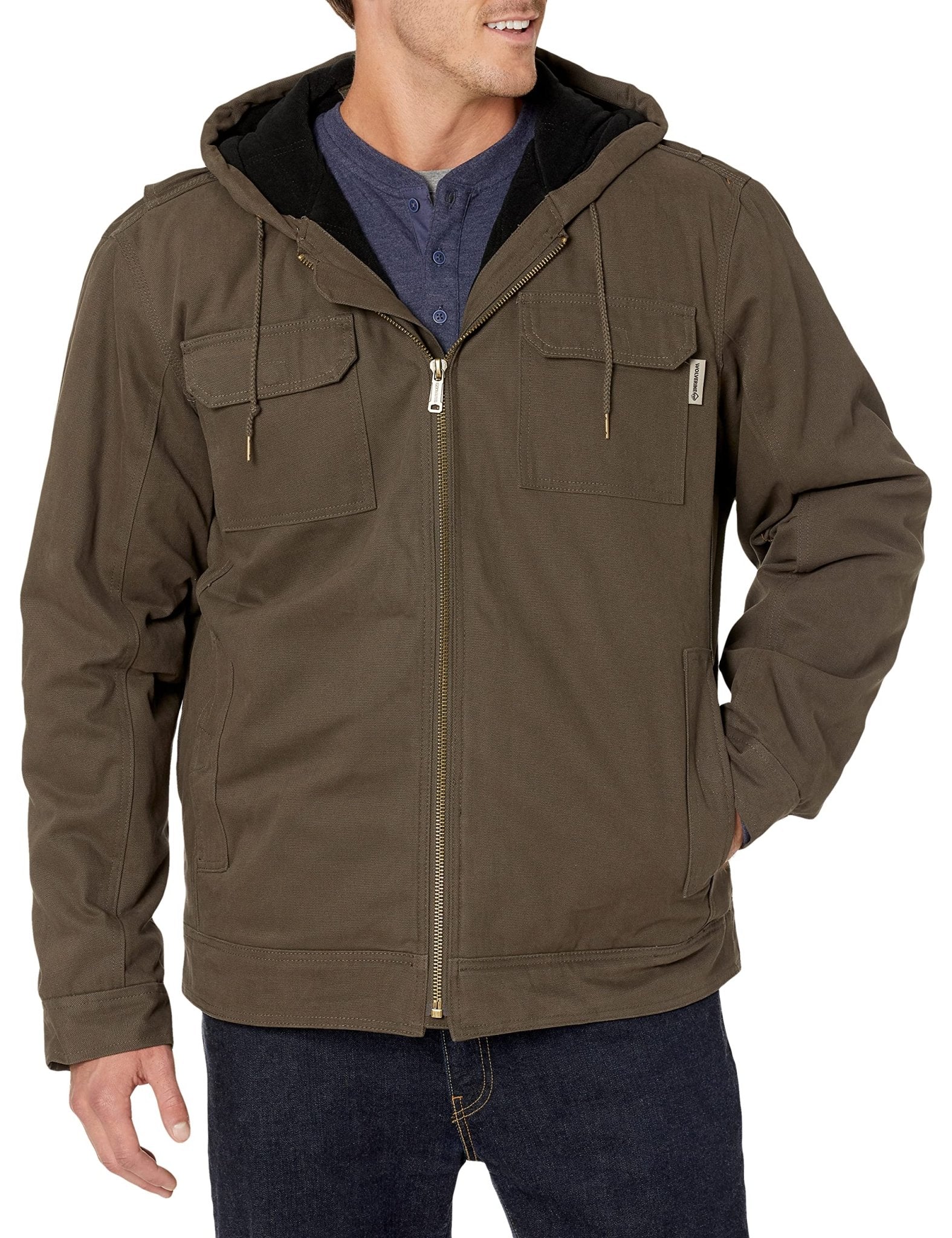 Wolverine Men's Black Olive Lockhart Big & Tall Jacket - W120497E - 241 - LT