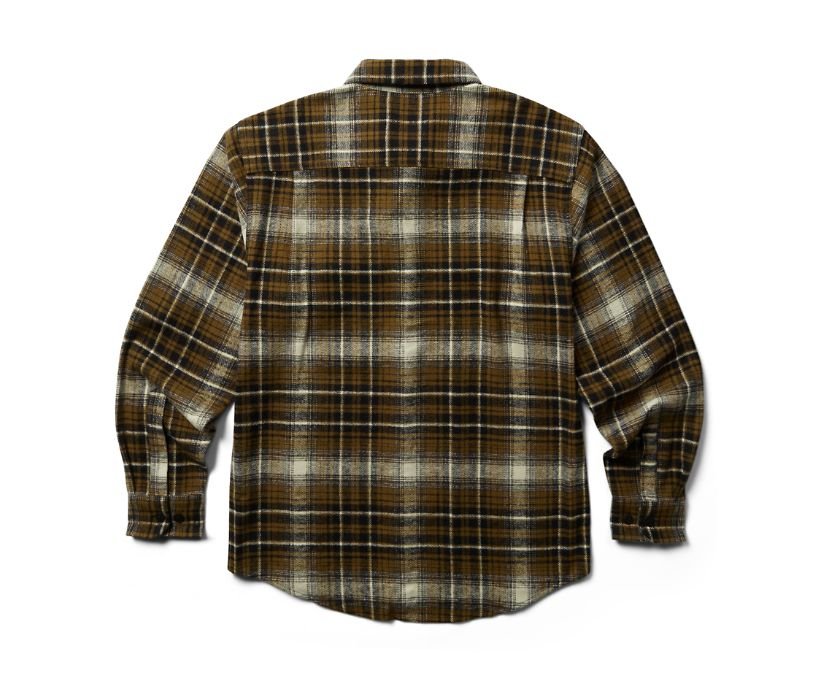 Wolverine Men's Glacier Heavyweight Long Sleeve Chestnut Flannel Shirt - W1205850 - 231 - small