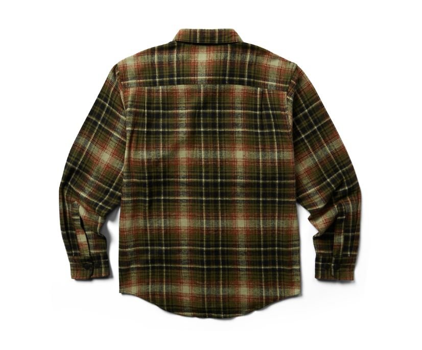 Wolverine Men's Glacier Heavyweight Long Sleeve Khaki Plaid Flannel Shirt - W1205850 - 236 - small