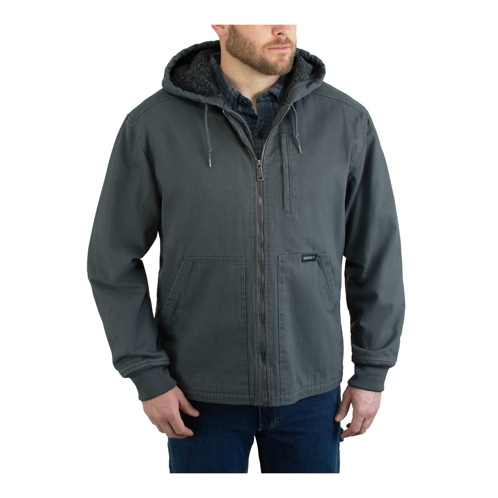 Wolverine Men's Sturgis Sherpa Lined Canvas Granite Jacket - W1206490 - 045 - S