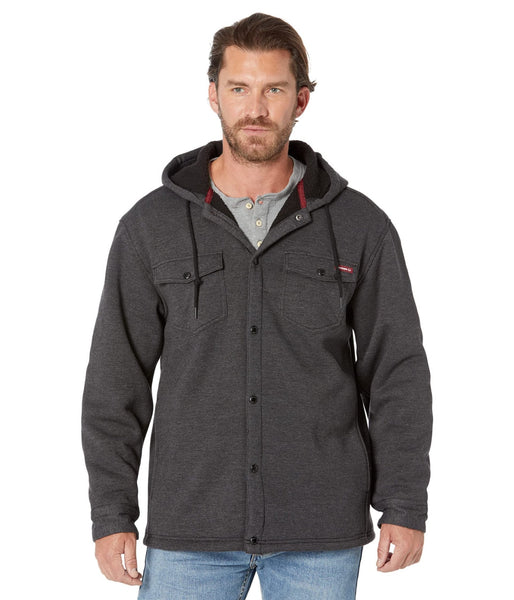 Wolverine Men's Bucksaw Black Heather Knit Hooded Shirt Jacket