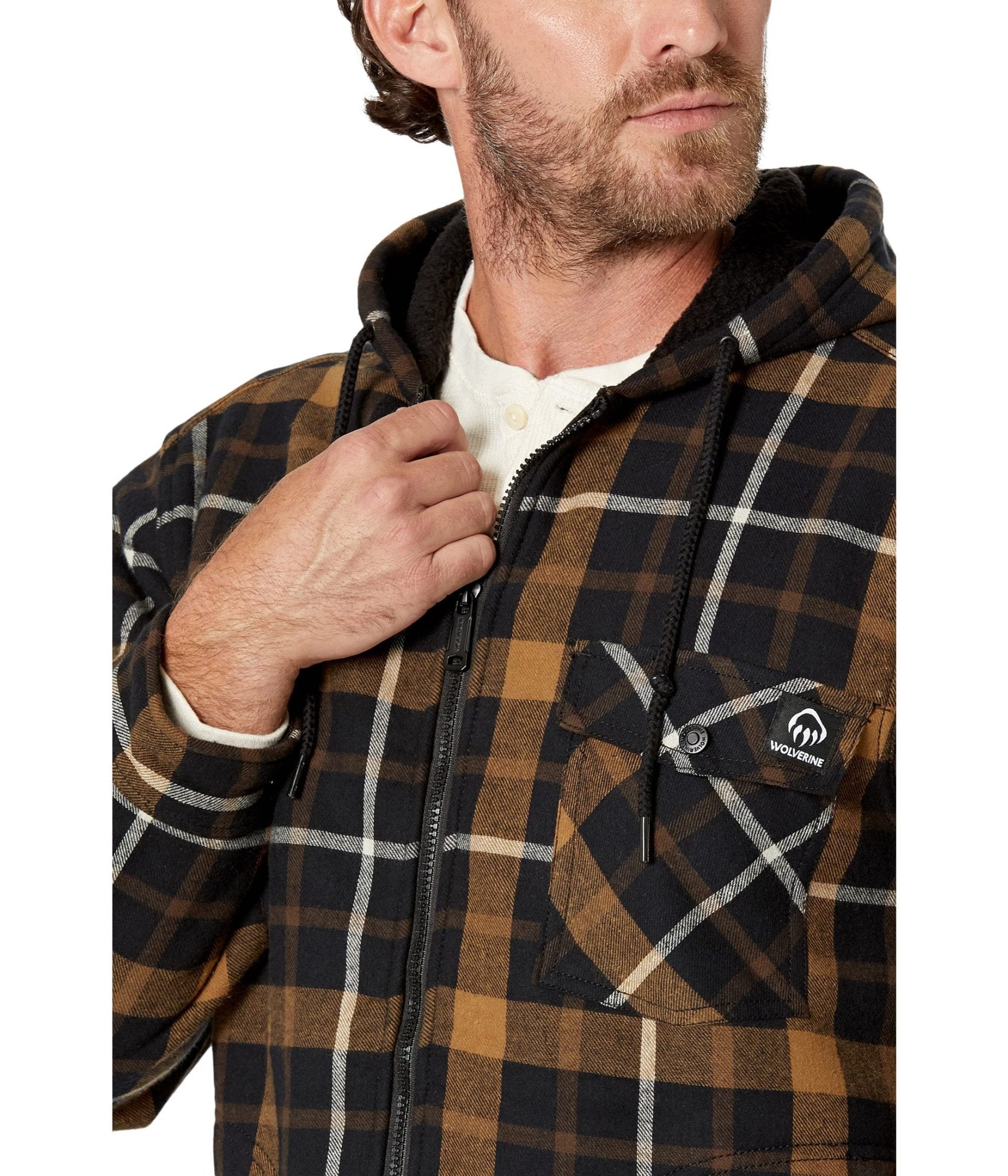 Wolverine Men's Bucksaw Sherpa Copper Shirt Jacket - W1208350 - 205 - Medium