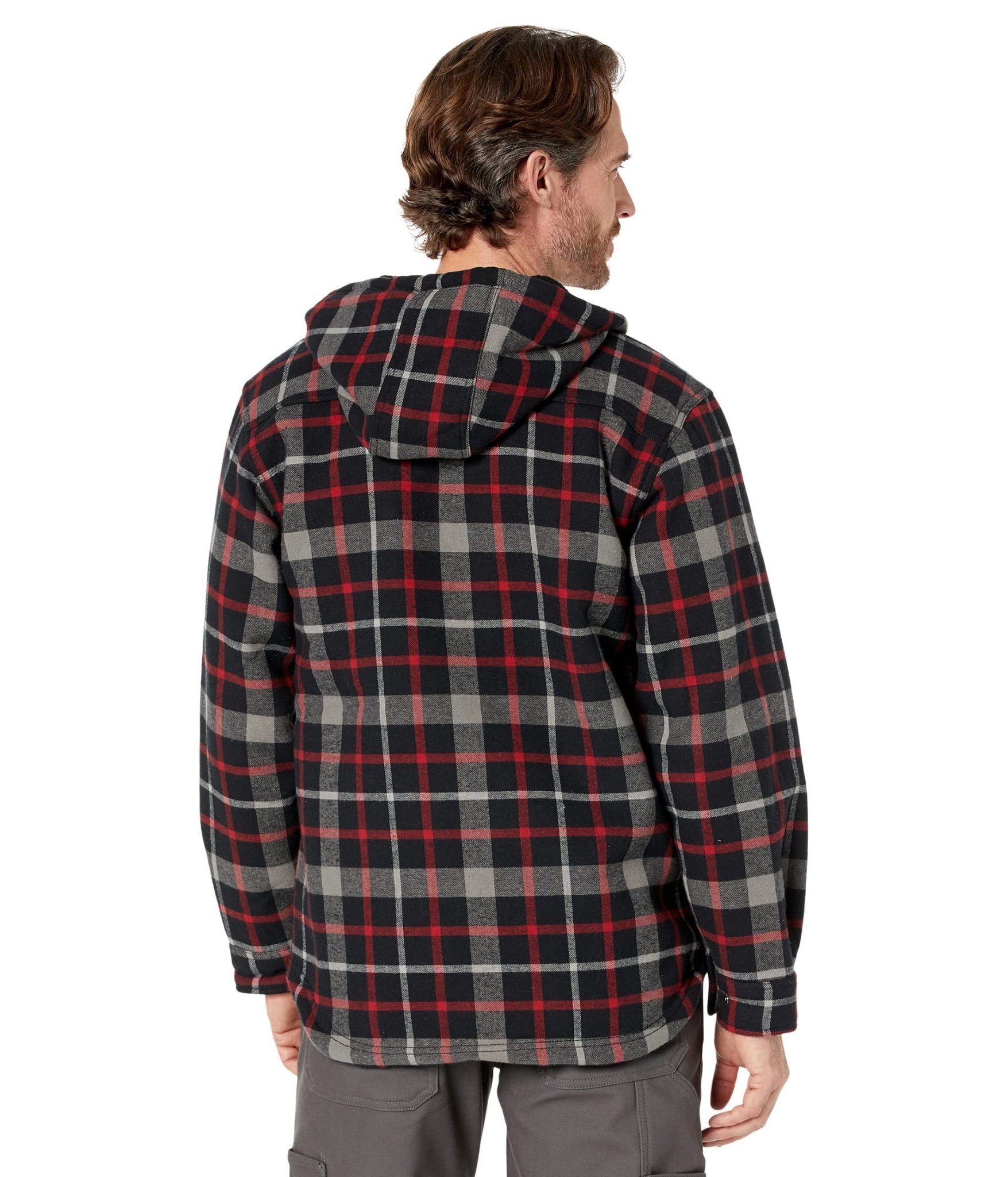 Wolverine Men's Bucksaw Sherpa Red Plaid Shirt Jacket - W1208350 - 617 - L