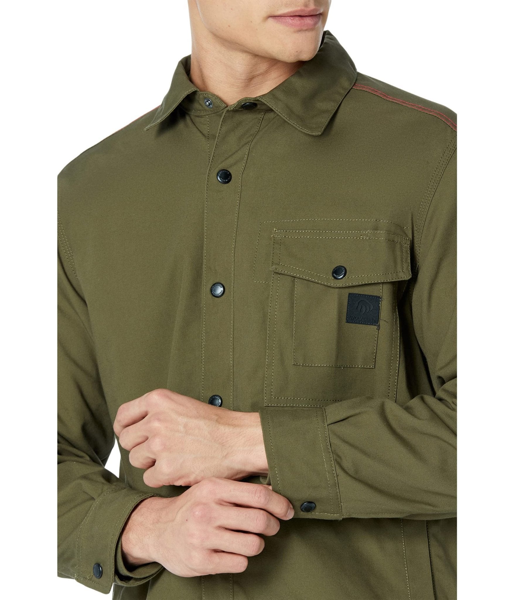 Wolverine Men's Guardian Cotton Uniform Green Work Shirt Jacket - W1209180 - 310 - S