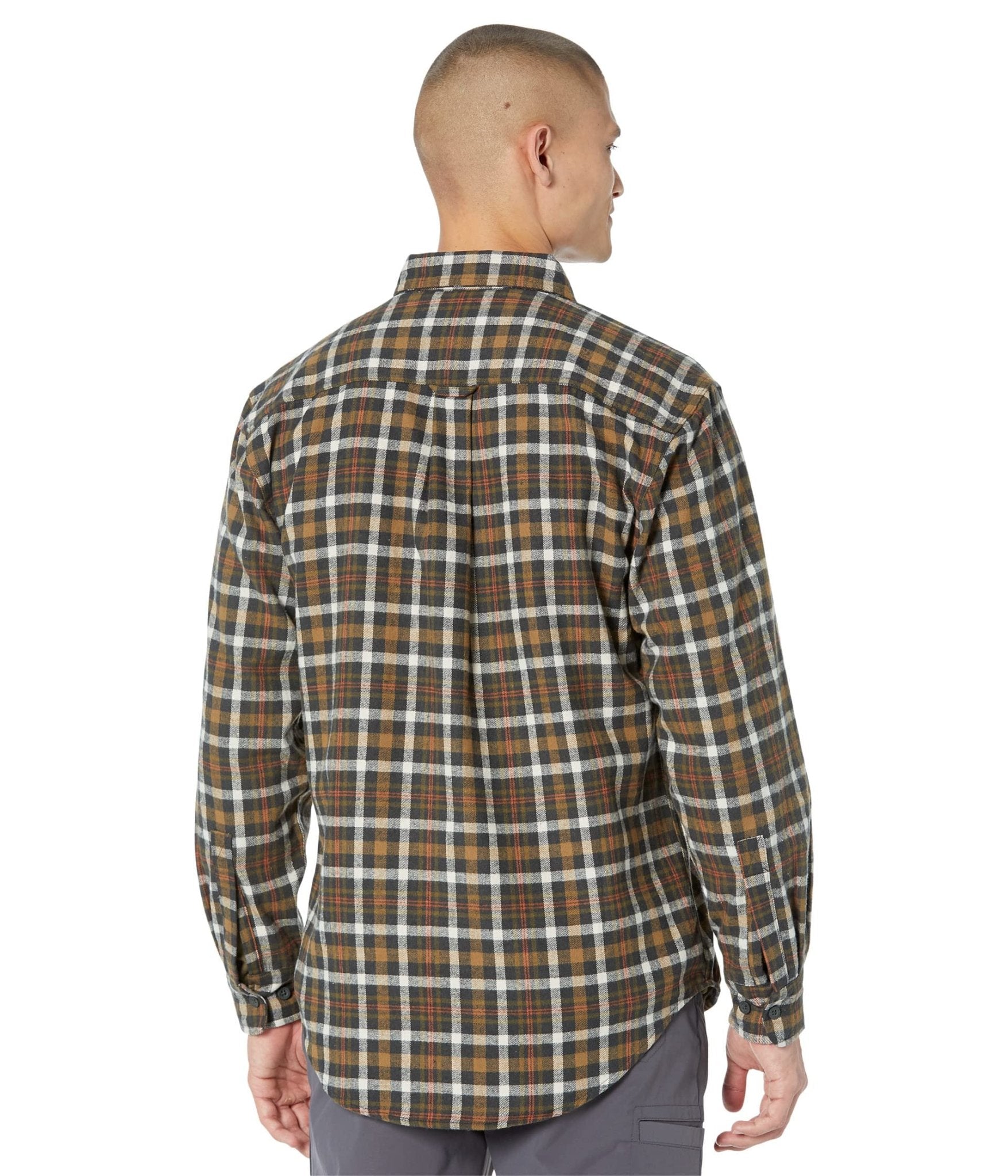 Wolverine Men's Rivet Flannel Button Down Coyote Plaid Long Sleeve Shirt - W1209390 - 226 - M