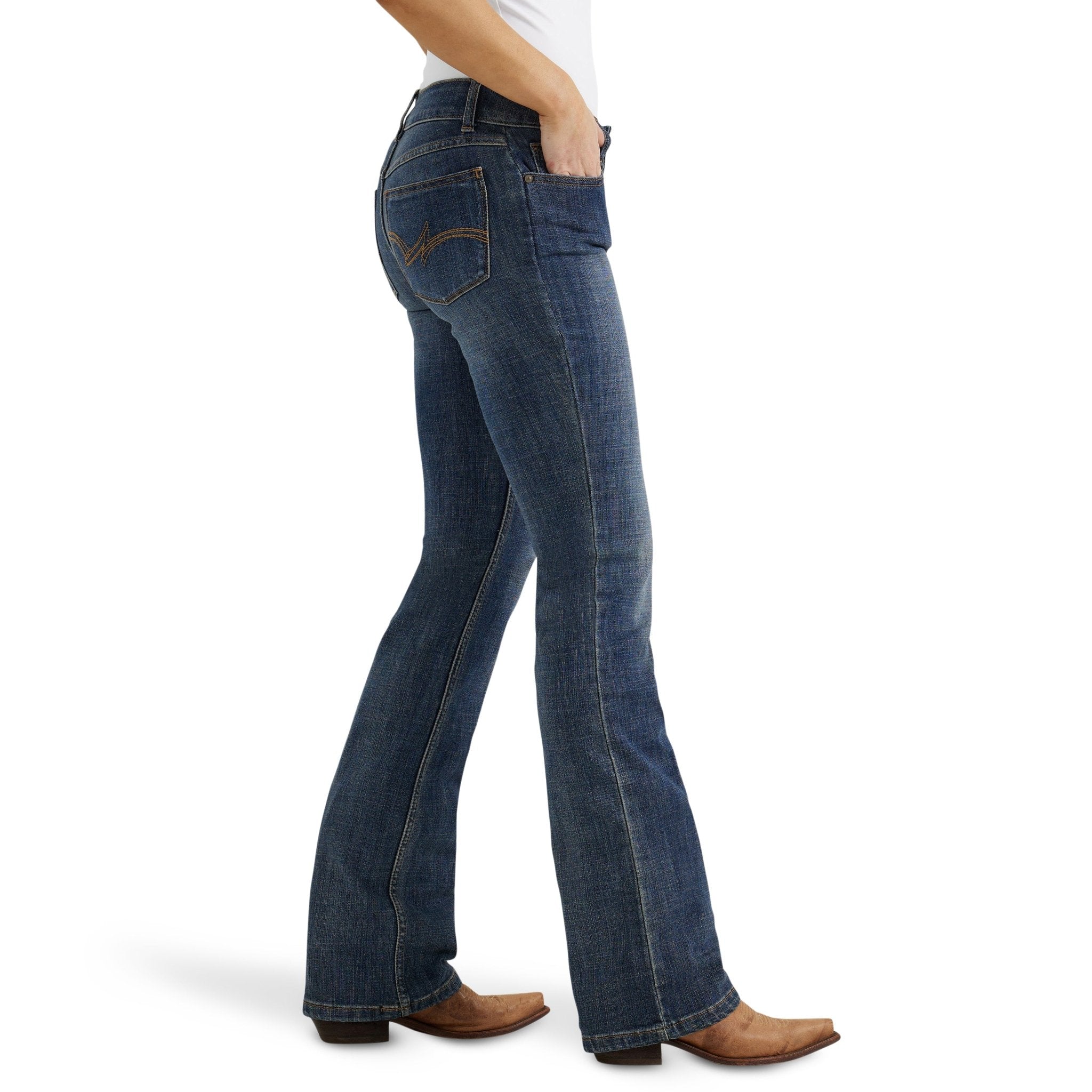 Wrangler Women's Mid Rise Bootcut AH Wash Jeans - 1009MWZAH - 0X32