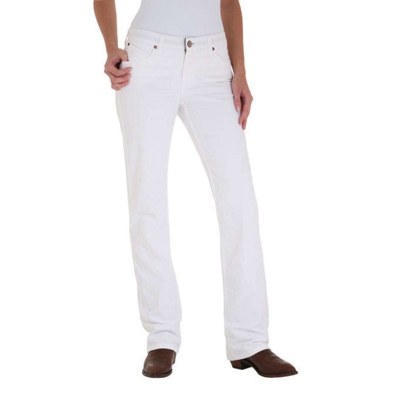 Wrangler Women's Cowboy Cut White Denim Slim Fit Jeans - 1014MWZGH - 0X30