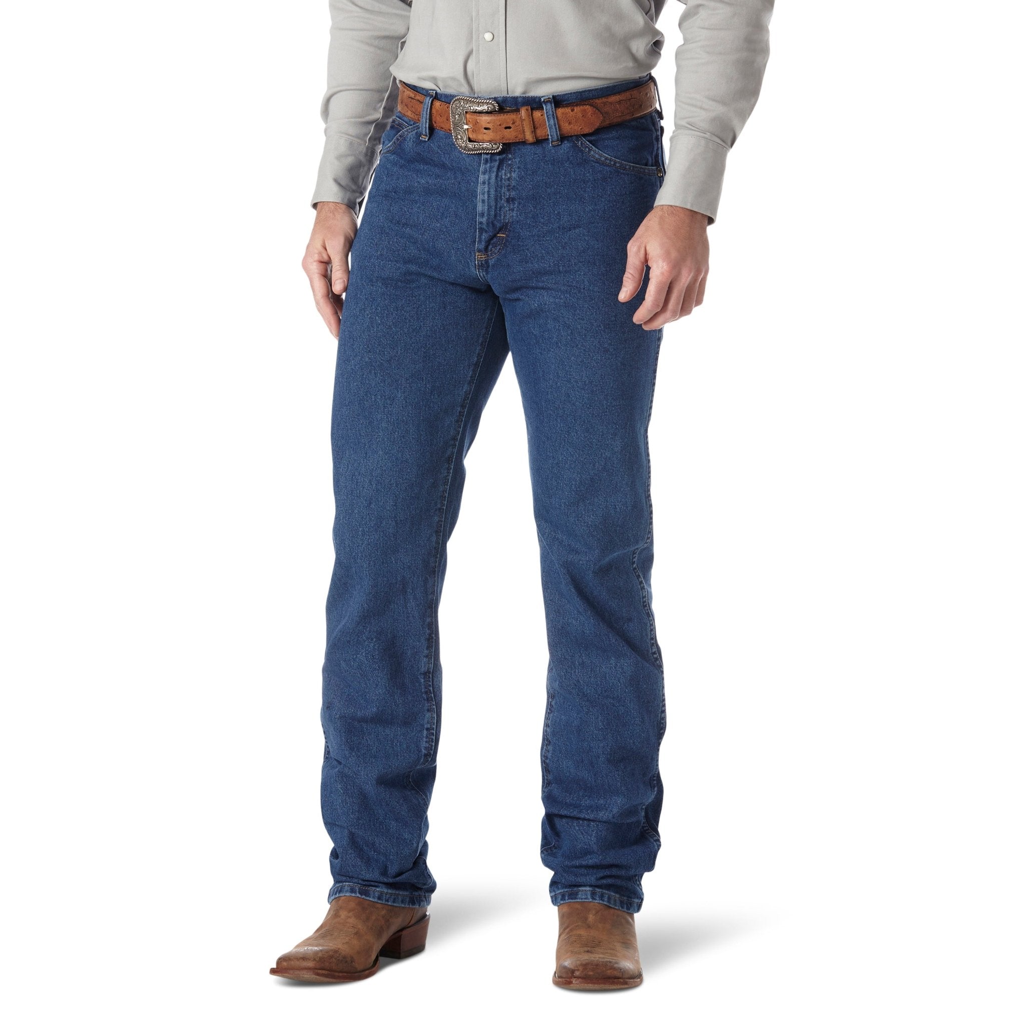 Wrangler Men's Premium Performance Cowboy Cut Regular Fit Dark Stone Jeans - 1047MWZDS - 30X30